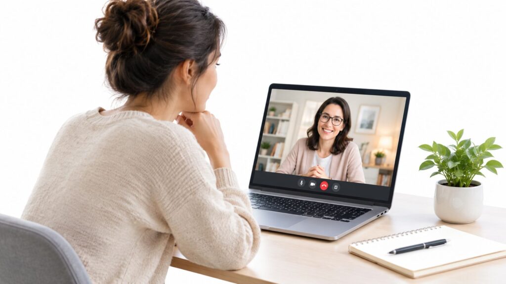 Depression therapy online video call